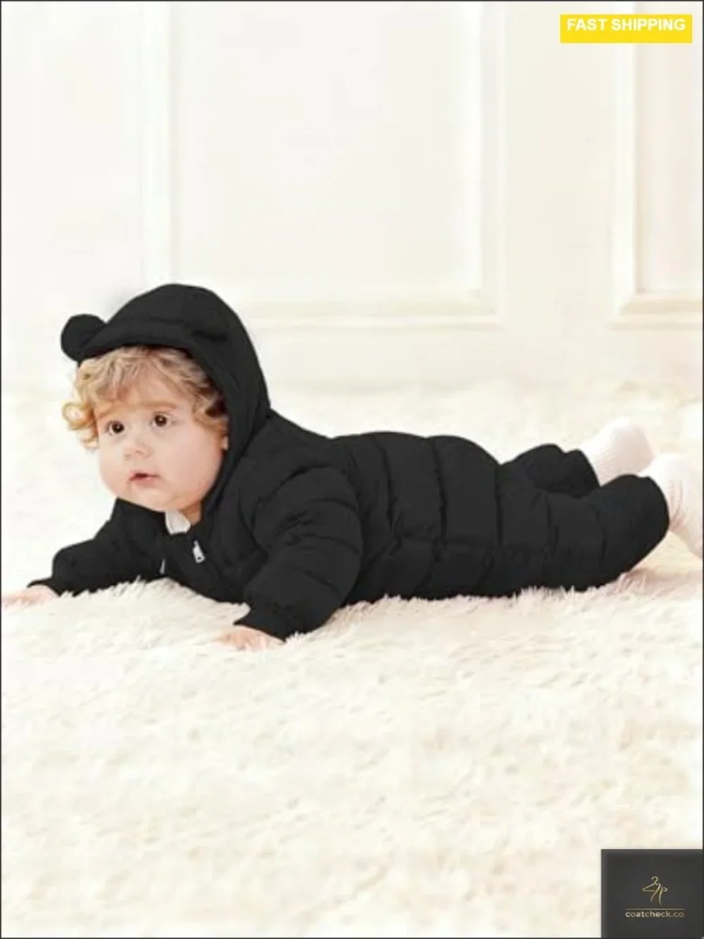 Baby Snowsuit Fleece Lined Winter Romper